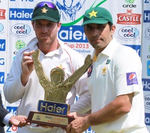 Leading from the front....Brendan Taylor, left, remains key to future Zimbabwe success. 
