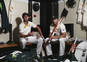 Jury still out....Brother's Mitchell and Shaun Marsh prepare to play their first Test together.